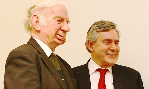 Willie Clarke and Gordon Brown at an official event in 2012.
